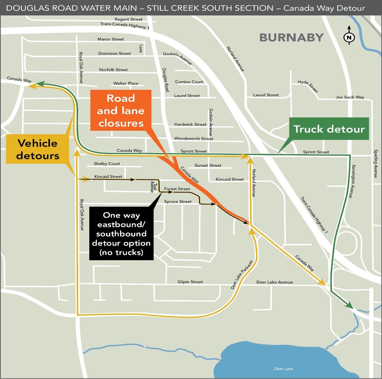 canada way detour map