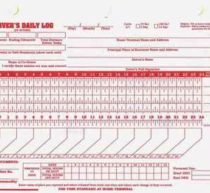 Daily Log Book for Tractor/Trailer