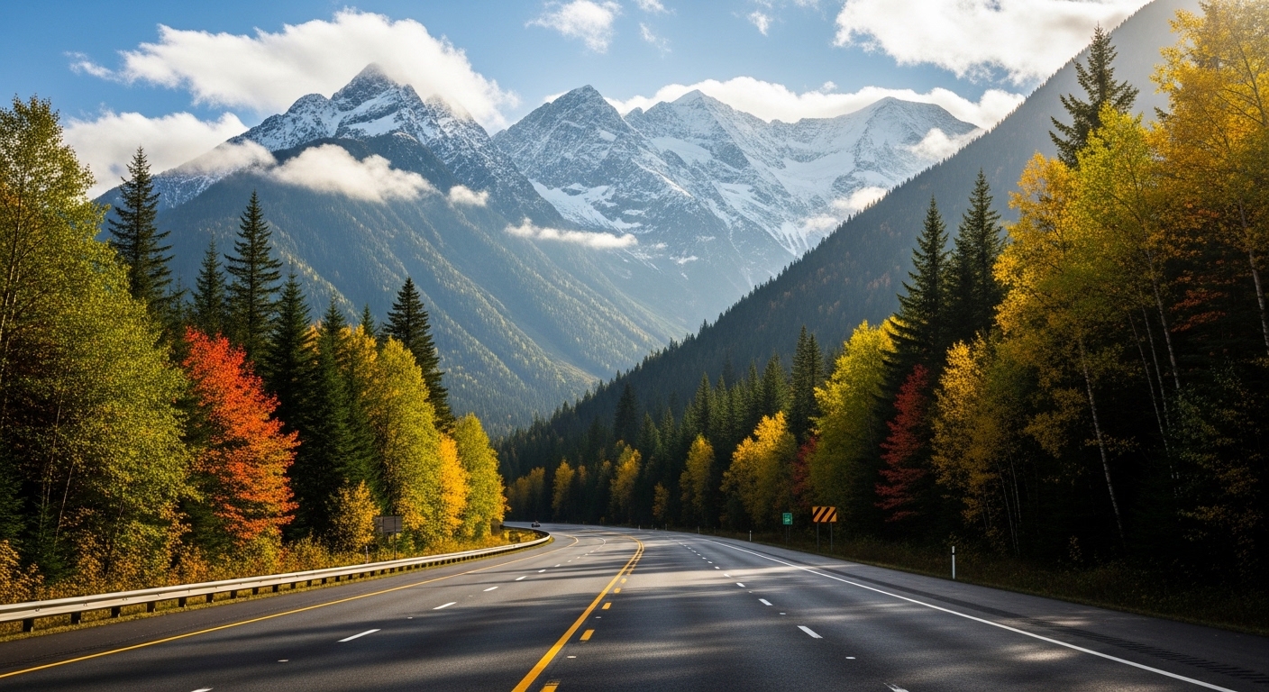Commercial Truck Vehicle Drives in British Columbia Forest